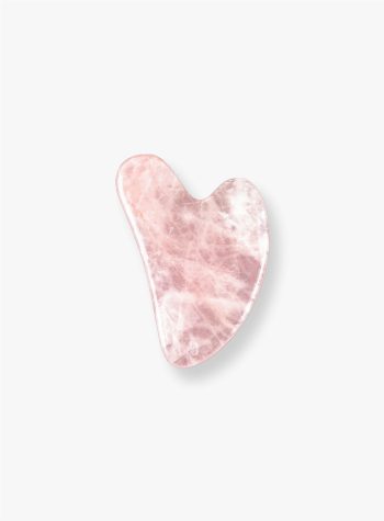 Gua Sha quarzo rosa a cuore allungato