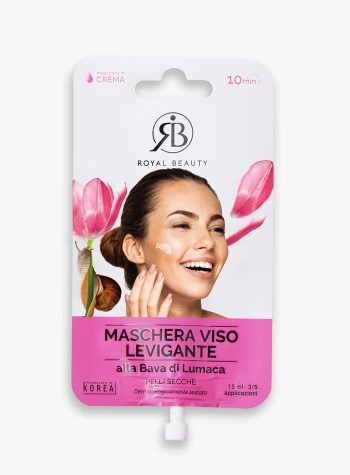 Maschera viso levigante alla bava di lumaca